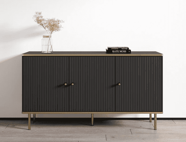Maison Black And Gold 3 Door Sideboard
