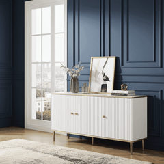 Maison White And Gold 3 Door Sideboard