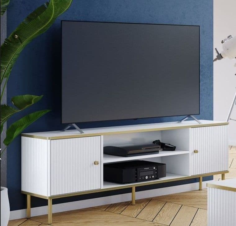Maison White And Gold TV Unit