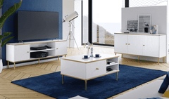 Maison White And Gold TV Unit