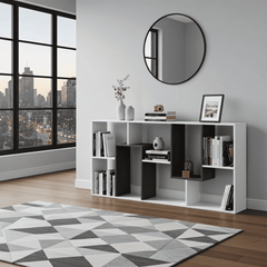 Malibu White And Dark Brown Bookcase