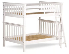 Malvern White Wooden Quadruple Sleeper Bunk Bed Frame