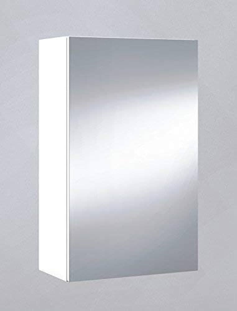 Mancini 400mm White And Mirrored 1 Door Wall Mounted Bathroom Cabinet
