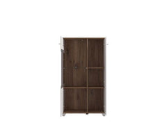 Merlot White Gloss Oak Effect Low Display Cabinet