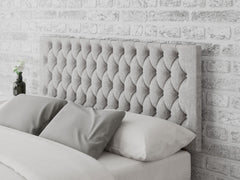 Monroe Headboard 60 cm - Pure Pastel Cotton - Storm