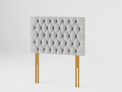 Monroe Headboard 60 cm - Pure Pastel Cotton - Storm