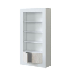 Montreal White And Wood Effect Tall Bookcase