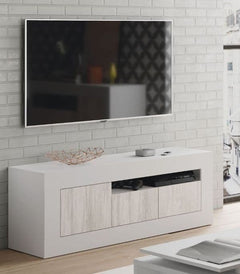 Montreal White And Wood Effect TV Unit