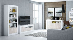 Montreal White And Wood Effect TV Unit