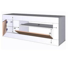 Montreal White And Wood Effect TV Unit