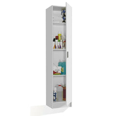 Multi Purpose White Narrow Storage Cupboard