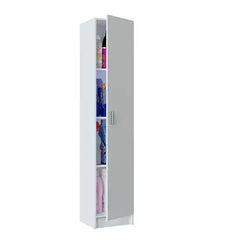 Multi Purpose White Narrow Storage Cupboard