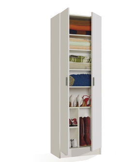 Multi Purpose White Wide Storage Cupboard