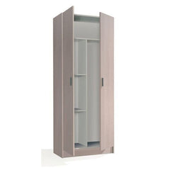 Multi Tall Oak Effect 2 Door Utility Universal Storage Cupboard