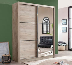 Navara Oak Effect Sliding Door Wardrobe 166cm