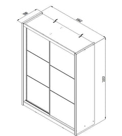 Navara Oak Effect Sliding Door Wardrobe 166cm