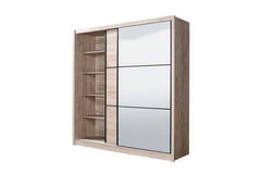 Navara Oak Effect Sliding Door Wardrobe 215cm
