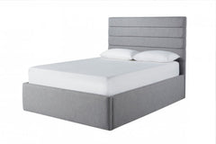 Lotus Bed Frame With Gas Lift Storage Ottoman Option - Stylish Upholstered