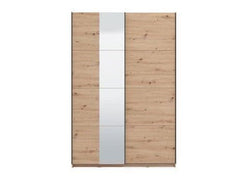 Noah Oak Effect Sliding Wardrobe With Mirror