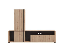 Norrvik Artisan Oak Effect Slatted TV Entertainment Unit