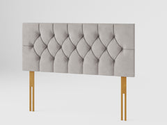 Olivier Headboard 60 cm - Plush Velvet - Silver
