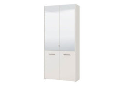 Osaka White Mirrored Large 50 Pair Shoe Cabinet Cupboard