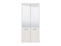 Osaka White Mirrored Large 50 Pair Shoe Cabinet Cupboard