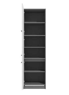 Pedro White High Gloss And Grey 60cm Tall Kitchen Larder Unit Pantry Cupboard