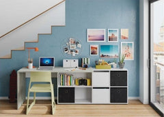 Pellegrini White and Concrete Grey Large Left or Right FlexiCorner Office Desk