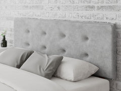 Presley Headboard 60 cm - Kimiyo Linen - Silver