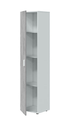 Ruben Narrow Grey & White 1 Door Universal Utility Storage Cupboard