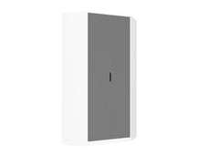 Santino High Gloss Grey And White Corner Wardrobe