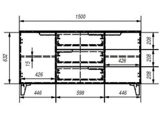 Santino Sonoma Oak Effect Large Wide 2 Door / 3 Drawer Sideboard