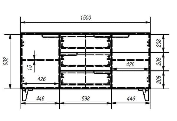 Santino Sonoma Oak Effect Large Wide 2 Door / 3 Drawer Sideboard