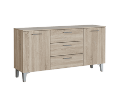 Santino Sonoma Oak Effect Large Wide 2 Door / 3 Drawer Sideboard