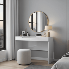 Santino White Gloss 2 Drawer Dressing Table