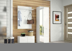 Santino White Gloss Hallway Coat Rack