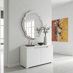 Santino White Gloss Hallway Storage Cupboard