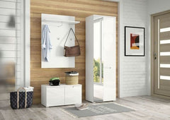 Santino White Gloss Hallway Storage Cupboard