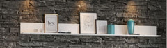 Santino White Gloss Long Floating Wall Shelf