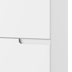 Santino White Gloss Short Narrow Bookcase