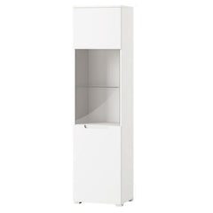 Santino White Gloss Tall 1 Glass Door Display Unit
