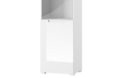 Santino White Gloss Tall 1 Glass Door Display Unit