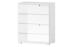 Santino White High Gloss Narrow Chest of Drawers