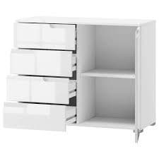 Santino White High Gloss Narrow Sideboard