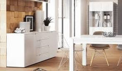 Santino White High Gloss Wide Sideboard