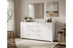 Santino White High Gloss Wide Sideboard