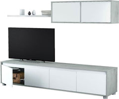 Simons Concrete Grey And White TV Entertainment Cabinet