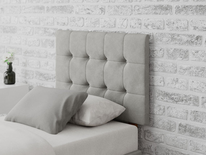 Sinatra Headboard 60 cm - Plush Velvet - Light Silver