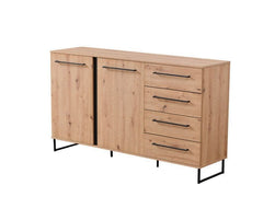 Sorrento Oak Effect 2 Door 4 Drawer Sideboard